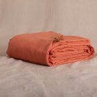 Housse de Couette en Lin Lavé Abricot