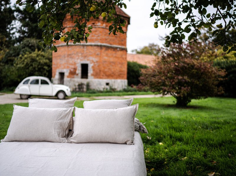 Drap Housse en Lin Lavé Naturel