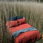 Housse de Couette en Lin Lavé Rouge Figue