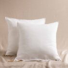 Taie d'Oreiller en Lin Lavé Blanc Craie