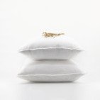 Taie d'Oreiller en Lin Lavé Blanc Craie