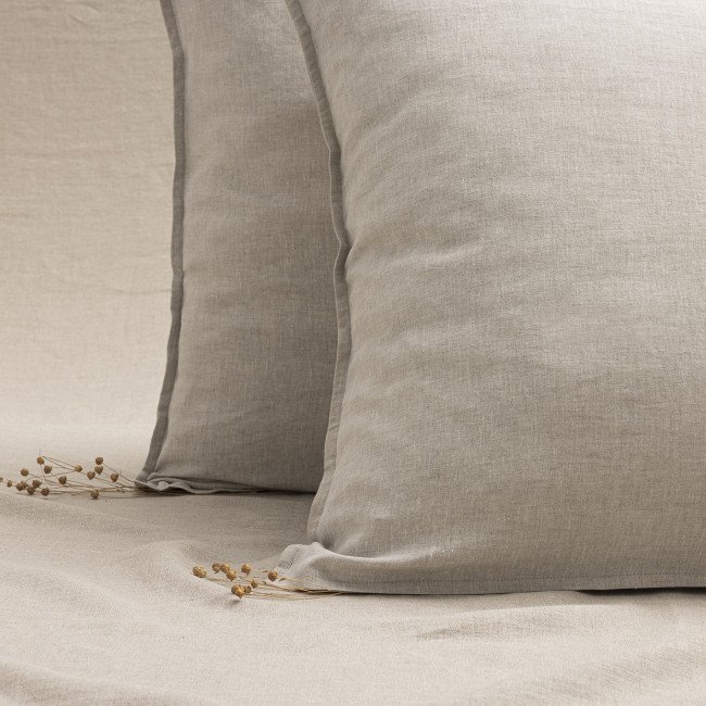 Taie d'Oreiller en Lin Lavé Naturel