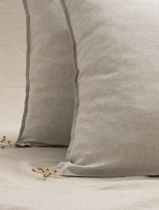 Taie d'Oreiller en Lin Lavé Naturel