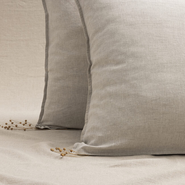 Taie d'Oreiller en Lin Lavé Naturel