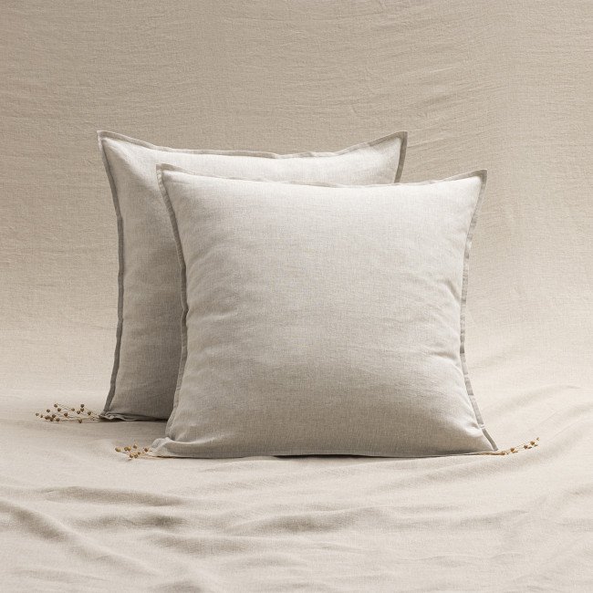 Taie d'Oreiller en Lin Lavé Naturel
