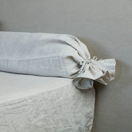 Taie de Traversin en Lin Lavé Naturel