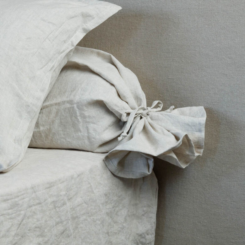 Taie de Traversin en Lin Lavé Naturel - Embrin