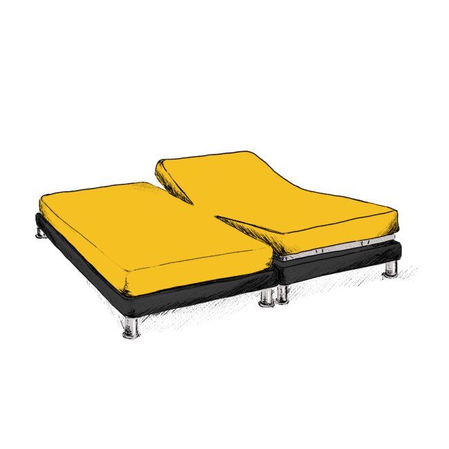 Drap Housse Papillon en Lin Lavé Jaune Safran