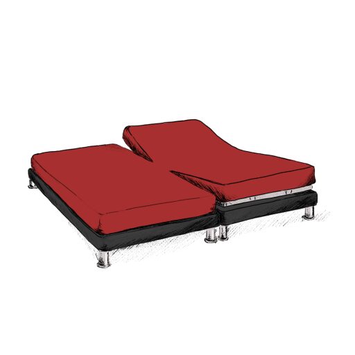 Drap Housse Papillon en Lin Lavé Rouge Figue