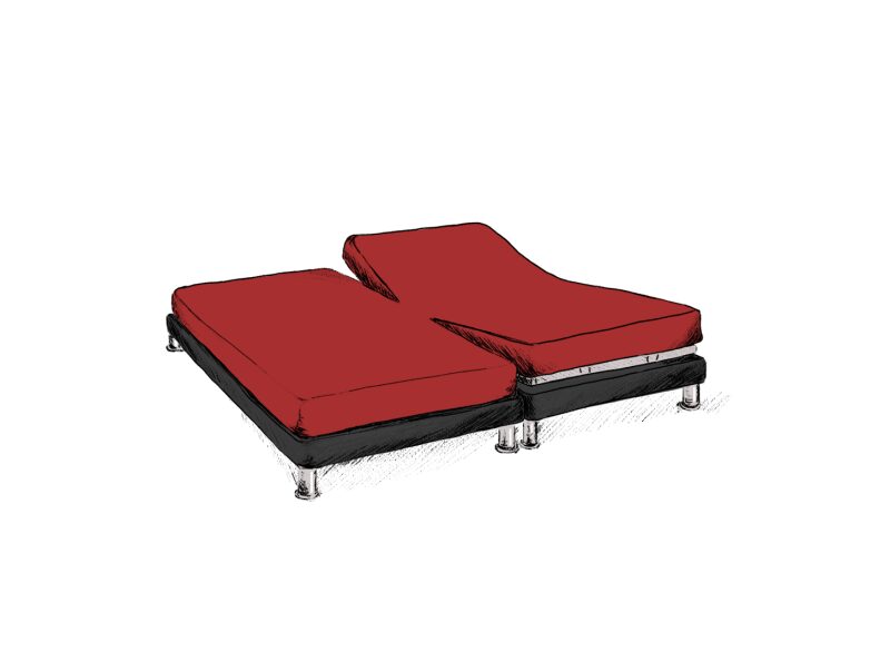 Drap Housse Papillon en Lin Lavé Rouge Figue