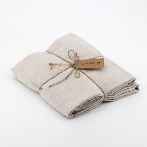 Drap Housse Papillon en Lin Lavé Naturel