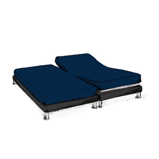 Drap Housse Papillon en Lin Lavé Bleu Nuit