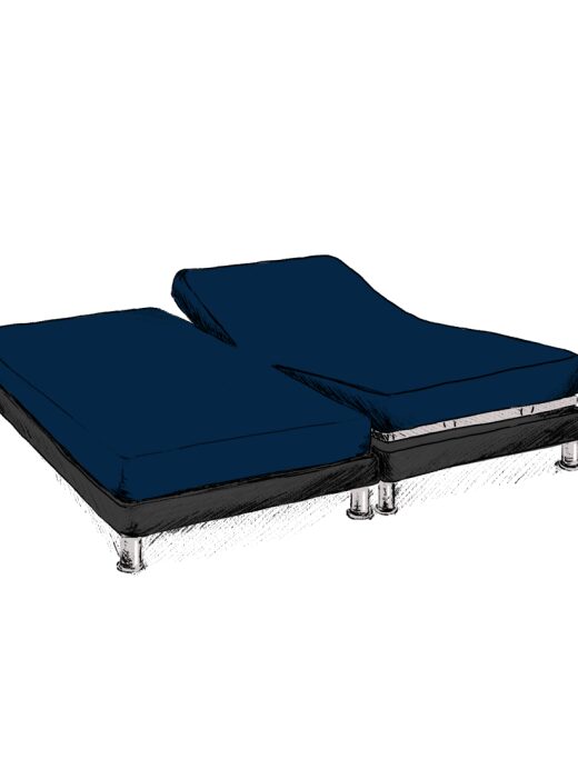 Drap Housse Papillon en Lin Lavé Bleu Nuit