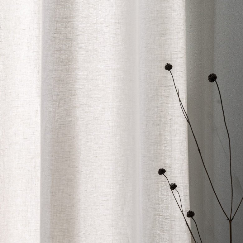 Rideau en lin lavé Crème - Embrin