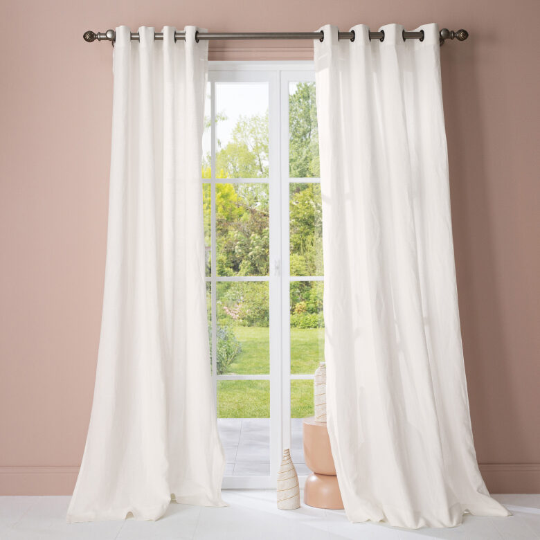 Rideau en lin lavé Crème - Embrin