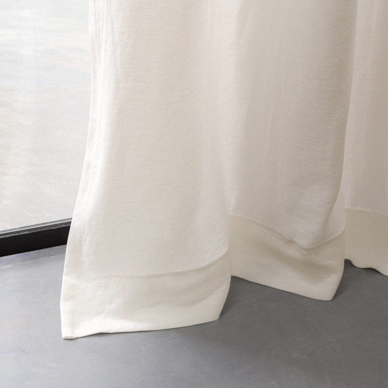 Rideau en lin lavé Crème - Embrin