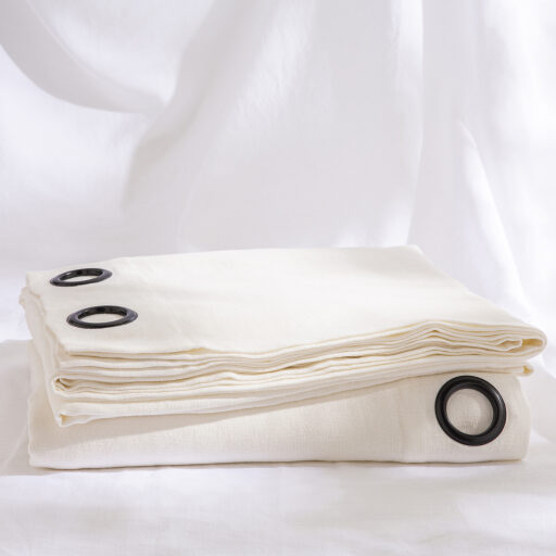 Rideau en lin lavé Crème