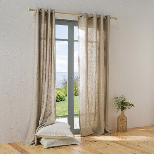 Rideau en lin lavé Ficelle