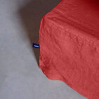 Cache-Sommier en Lin Lavé Rouge Figue