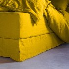Cache-Sommier en Lin Lavé Jaune Safran