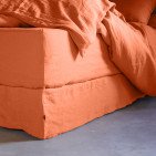 Cache-Sommier en Lin Lavé Abricot