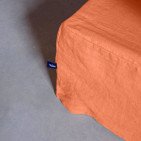 Cache-Sommier en Lin Lavé Abricot