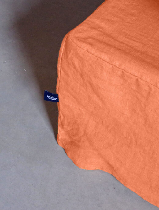 Cache-Sommier en Lin Lavé Abricot