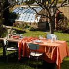 Nappe en Lin Lavé Abricot