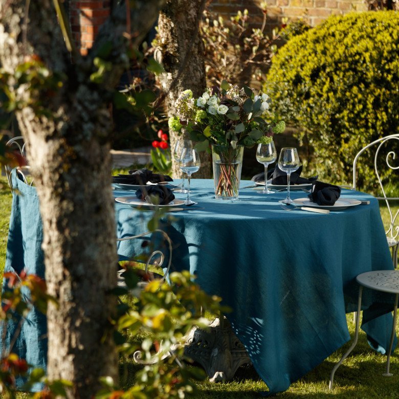 Nappe en Lin Lavé Bleu Prusse - Embrin