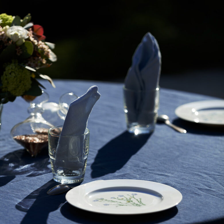 Nappe en Lin Lavé Bleu Nuit - Embrin