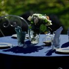 Nappe en Lin Lavé Bleu Nuit