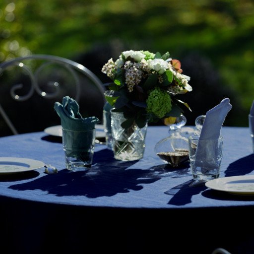 Nappe en Lin Lavé Bleu Nuit