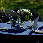 Nappe en Lin Lavé Bleu Nuit