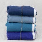 Housse de Couette en Lin Lavé Bleu Prusse Bicolore