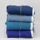 Housse de Couette en Lin Lavé Bleu Prusse Bicolore