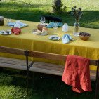 Nappe en Lin Lavé Jaune Safran