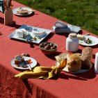 Nappe en Lin Lavé Rouge Figue