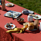 Nappe en Lin Lavé Rouge Figue