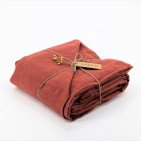 Nappe en Lin Lavé Rouge Figue