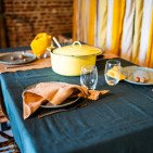 Nappe en Lin Lavé Vert Forêt