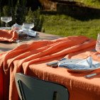 Serviettes de Table en Lin Lavé Abricot (lot de 4)