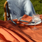 Serviettes de Table en Lin Lavé Abricot (lot de 4)