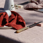 Serviettes de Table en Lin Lavé Rouge Figue (lot de 4)