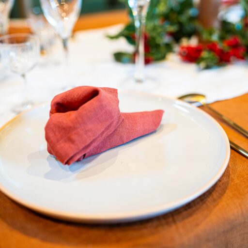 Serviettes de Table en Lin Lavé Rouge Figue (lot de 4)