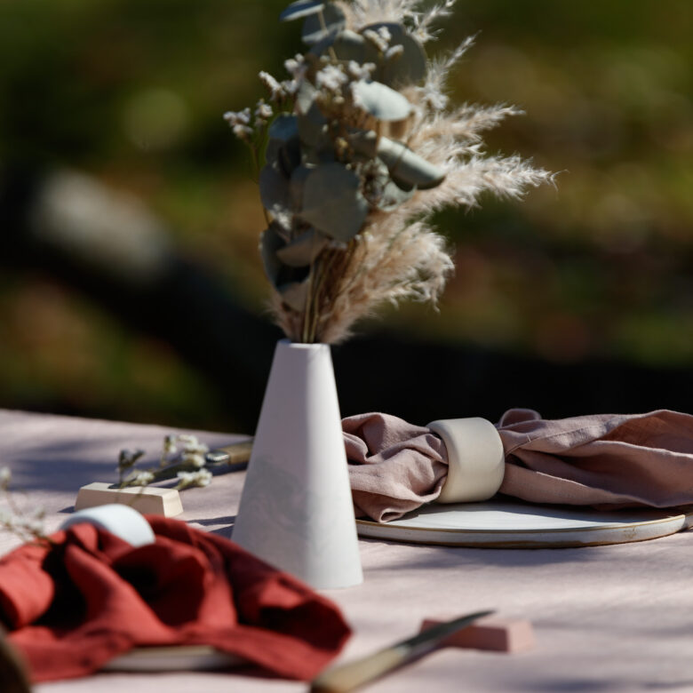 Serviettes de Table en Lin Lavé Rouge Figue (lot de 4) - Embrin