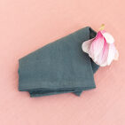 Serviettes de Table en Lin Lavé Vert Forêt (lot de 4)