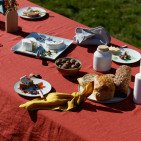 Serviettes de Table en Lin Lavé Jaune Safran (lot de 4)