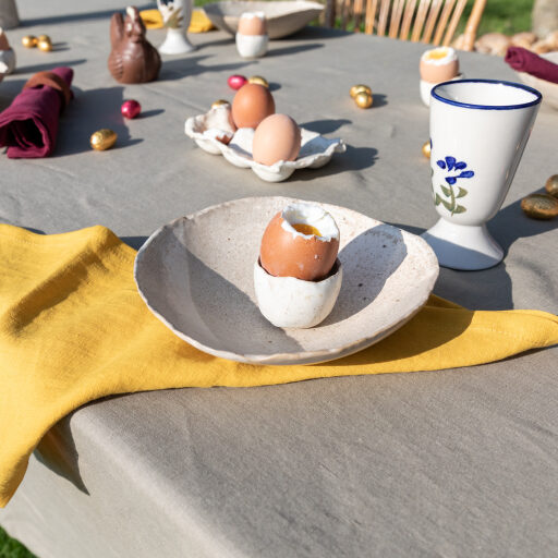 Serviettes de Table en Lin Lavé Jaune Safran (lot de 4)