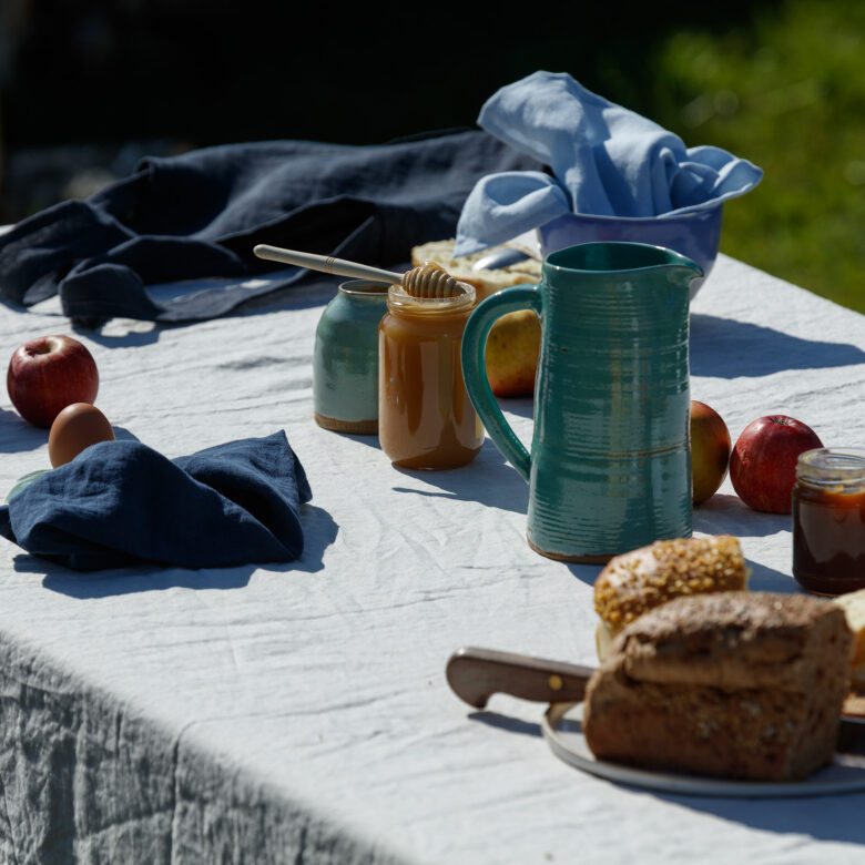 Serviettes de Table en Lin Lavé Bleu Nuit (lot de 4) - Embrin