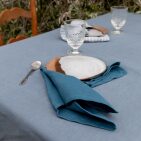 Washed Linen Napkins Prussian Blue (set of 4)